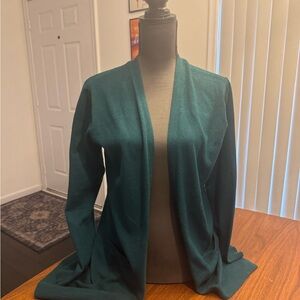 Sweet Romeo Green Open-Front Cardigan
